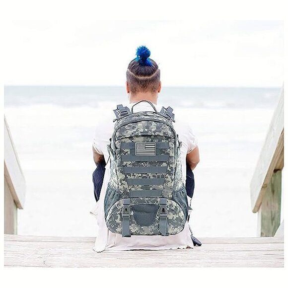 Tactical Backpack for Men Hiking Day Pack Molle Military Rucksack Acu - Picture 5 of 6